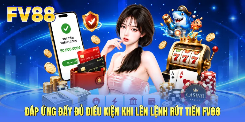 Đáp ứng đầy đủ điều kiện khi lên lệnh rút tiền FV88